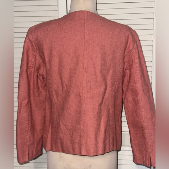 LOFT • Linen/Cotton Blend Zip Up Blazer - Picture 2 of 9